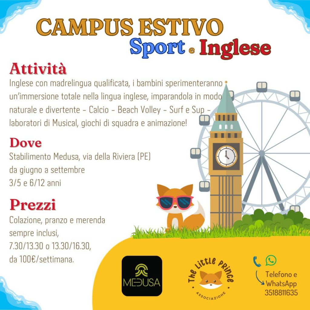 Campus estivo Sport e Inglese a Pescara di The Little Prince