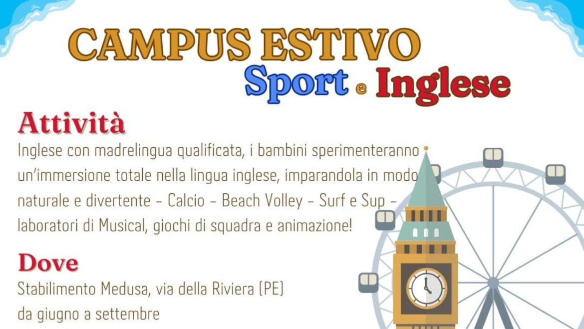 Campus estivo Sport e Inglese a Pescara di The Little Prince