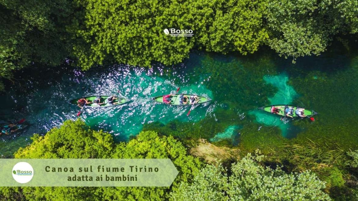 Canoa sul fiume Tirino in Abruzzo con Il Bosso