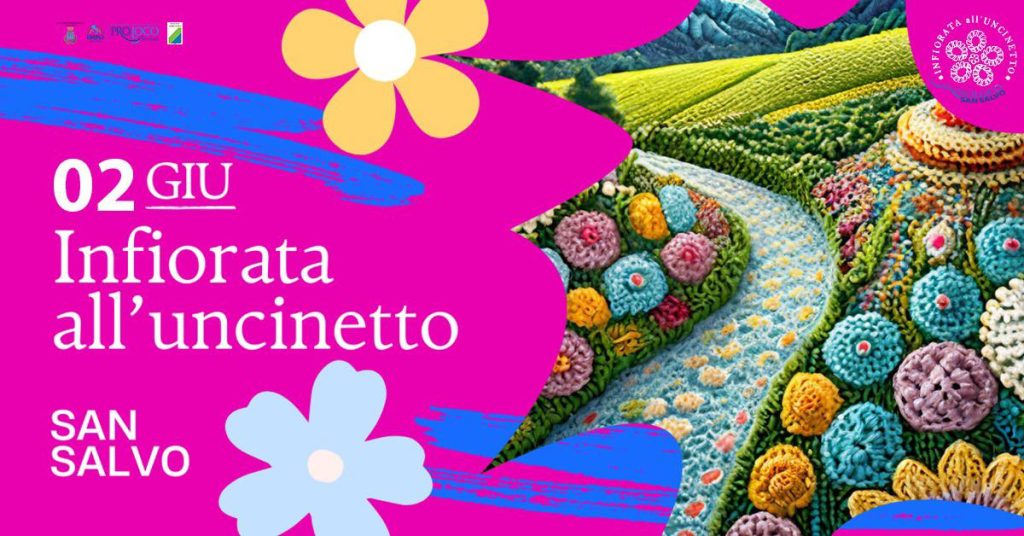 Infiorate Corpus Domini 2024 in Abruzzo con Infiorata all'uncinetto San Salvo