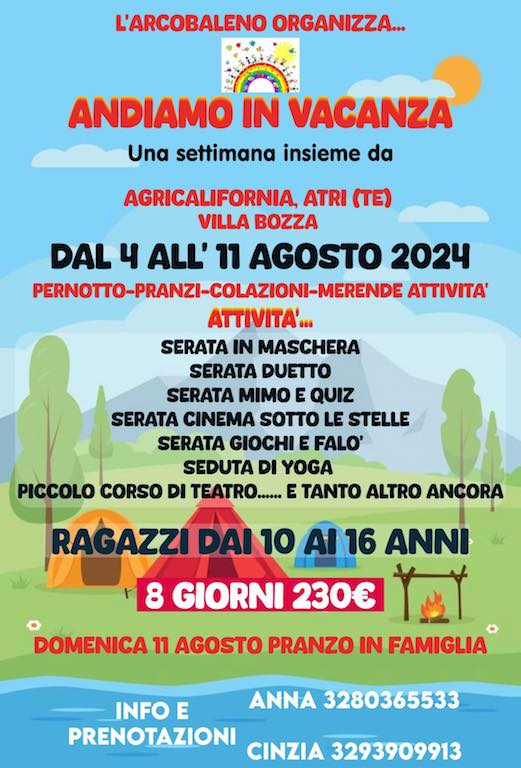 Una settimana di vacanza vera con L'Arcobaleno ad Atri