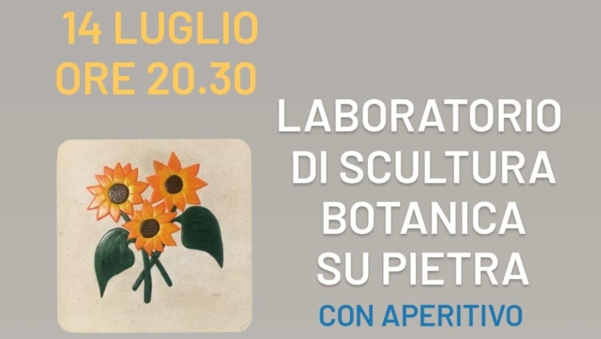 Laboratorio di Scultura botanica su pietra a Paglieta con aperitivo