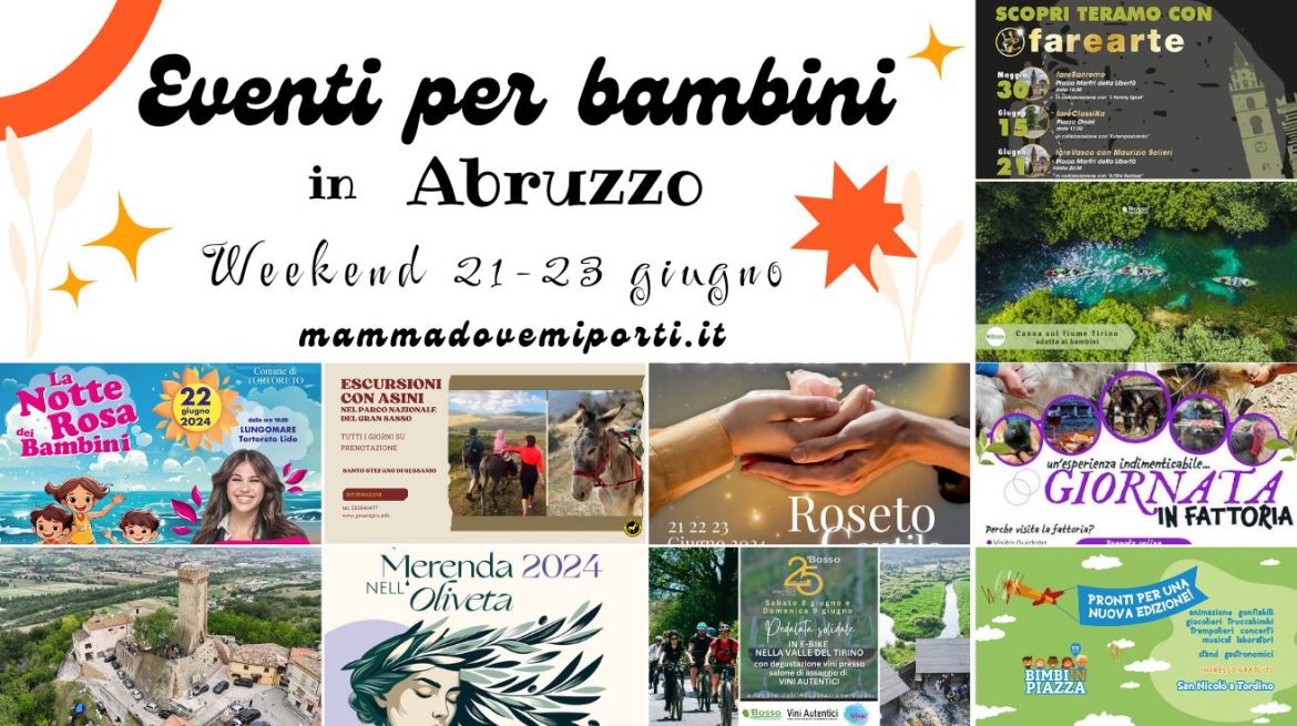 Eventi per bambini in Abruzzo weekend 21-23 giugno 2024