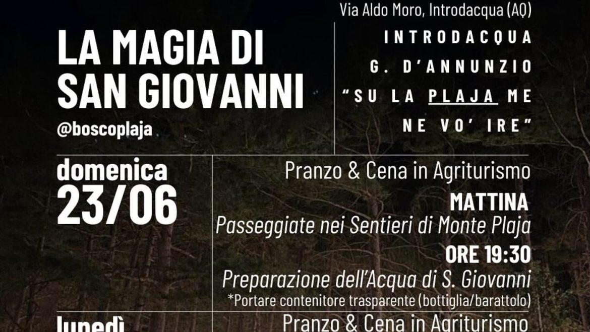Festa di San Giovanni a Introdacqua celebrazioni mistiche e curative del Solstizio d’Estate