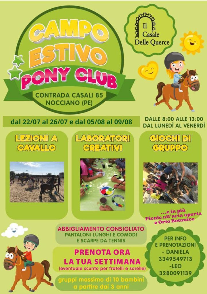 Pony Club campo estivo 2024 a Nocciano