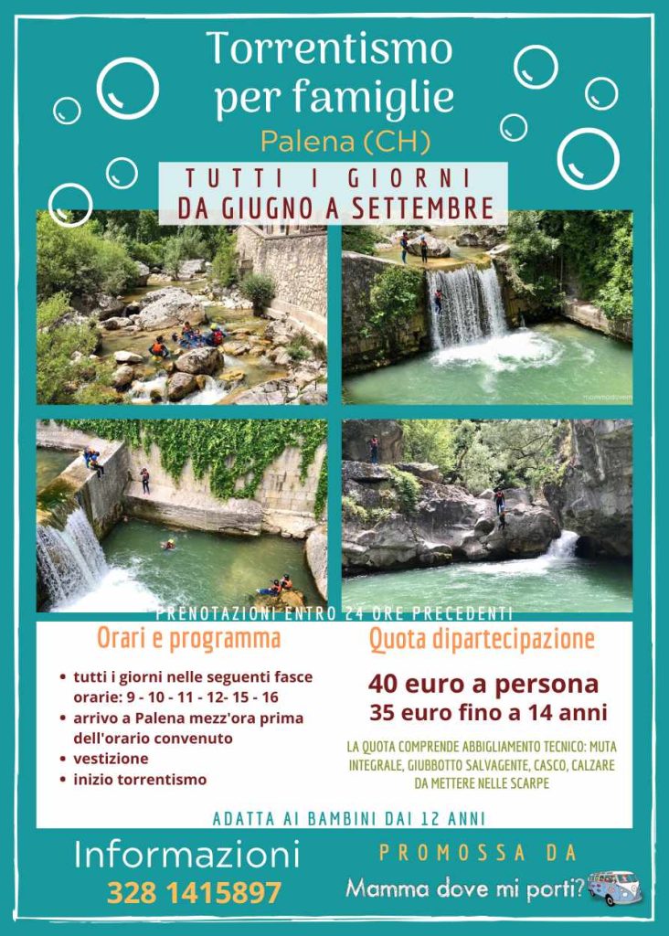 Torrentismo per famiglie a Palena in provincia di Chieti