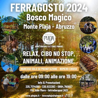Ferragosto in agriturismo nel bosco a Introdacqua da Bosco Plaja