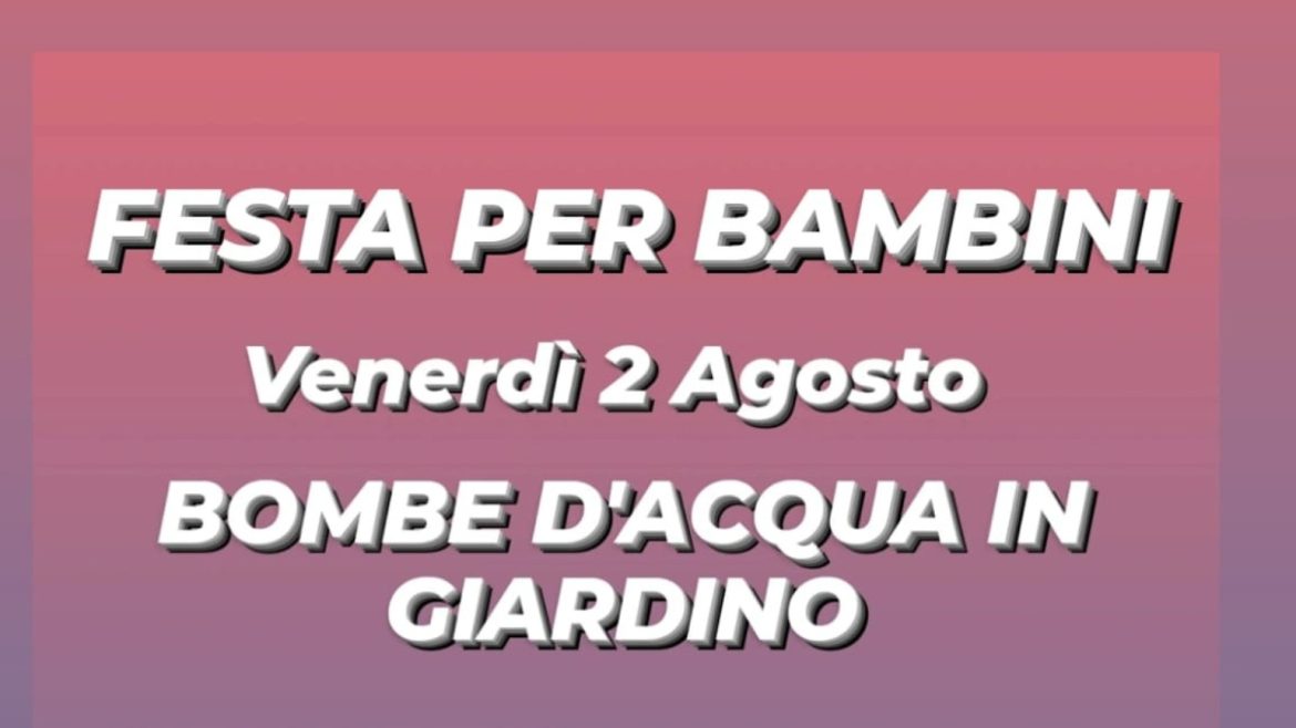 Festa per bambini a Paglieta nel Giardino degli eventi