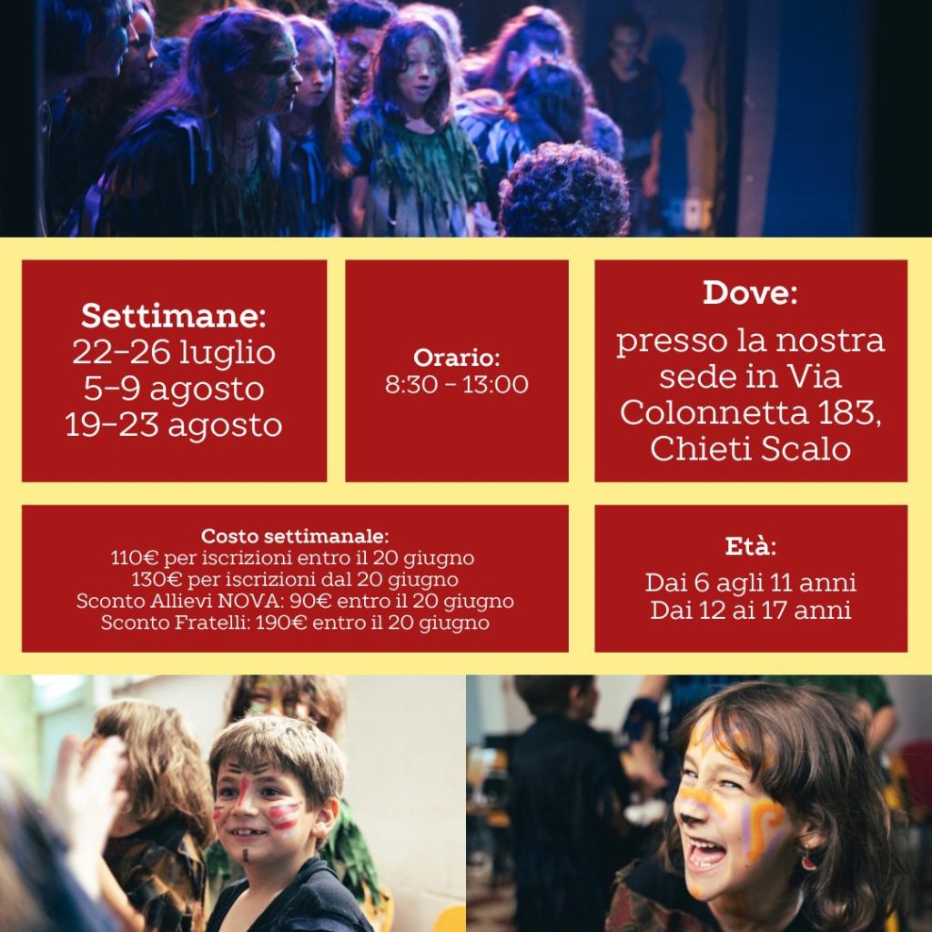 Informazioni Musical Summer Weeks a Chieti Scalo teatro, canto e danza