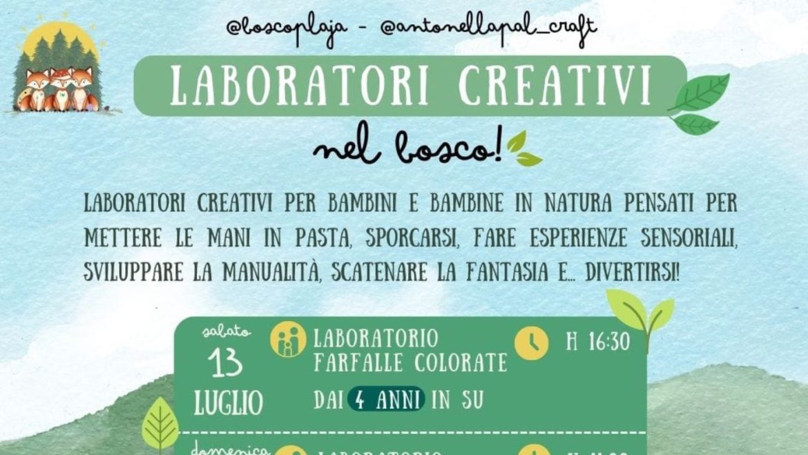 Laboratori creativi a Introdacqua da Bosco Plaja