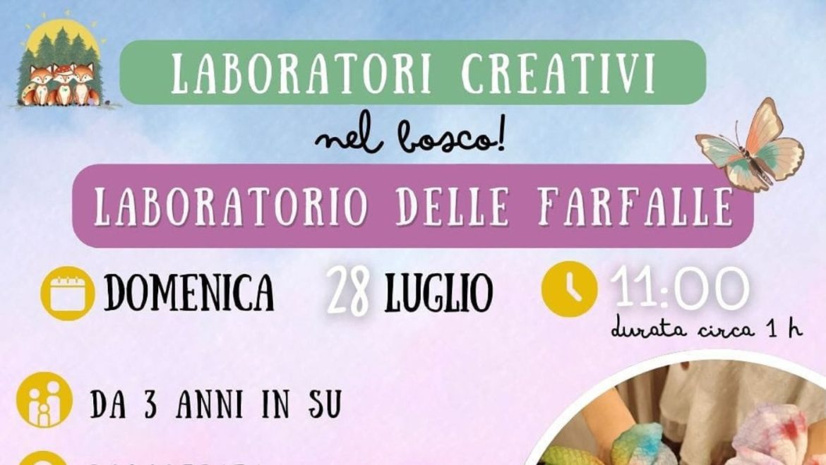 Laboratorio creativo a Introdacqua con le farfalle da Bosco Plaja