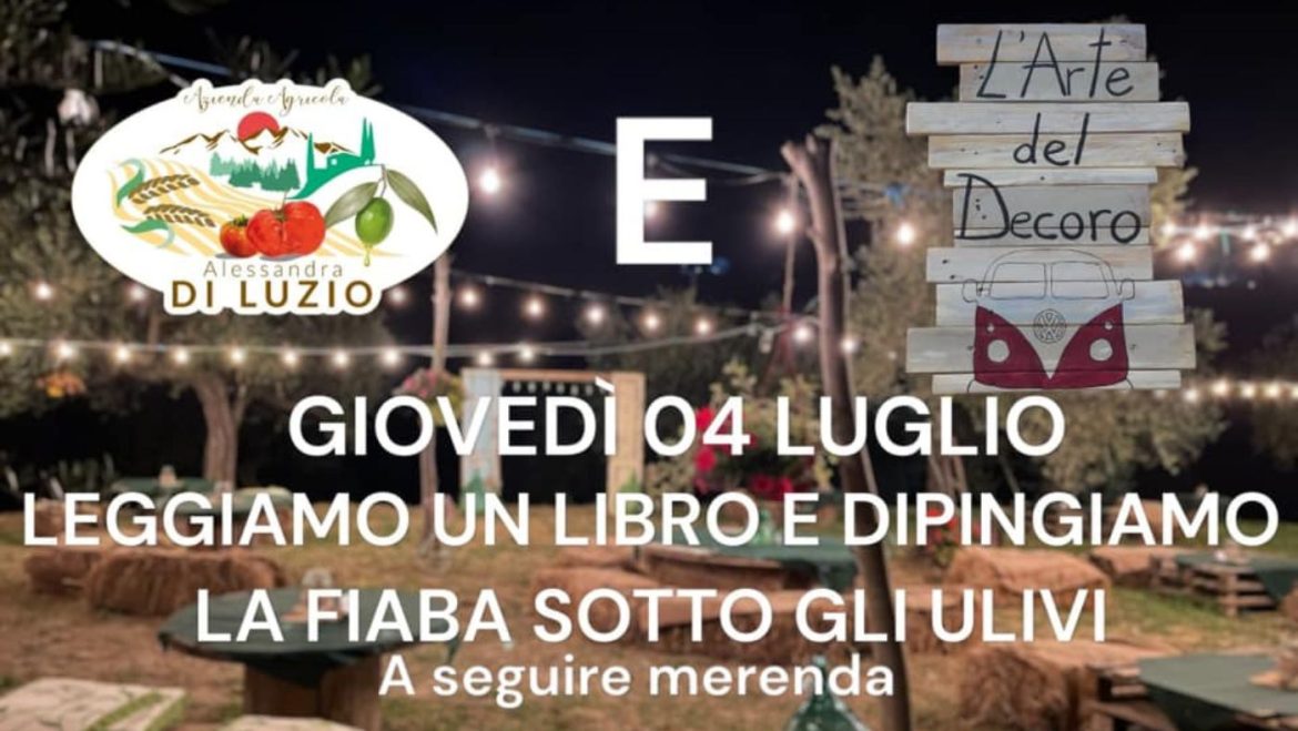 Letture e pittura per bambini a Collecorvino da Azienda Agricola Di Luzio
