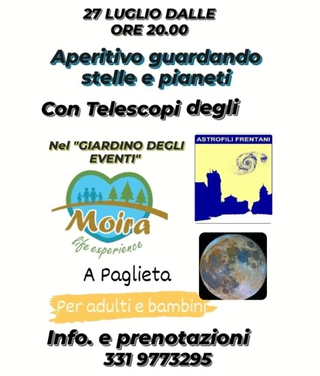 Osservazione del cielo con aperitivo a Paglieta