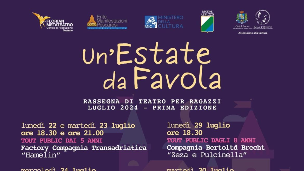 Teatro per ragazzi “Un’estate da Favola” a Pescara di Florian Metateatro e EMP
