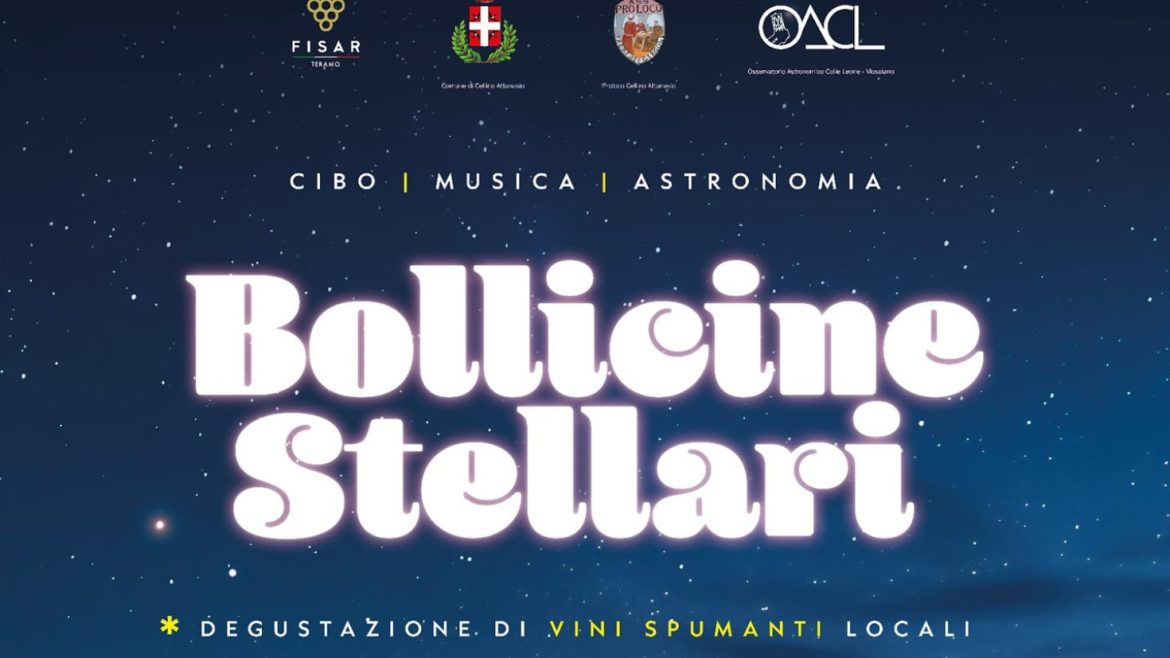 Bollicine Stellari a Cellino Attanasio calici, api e stelle