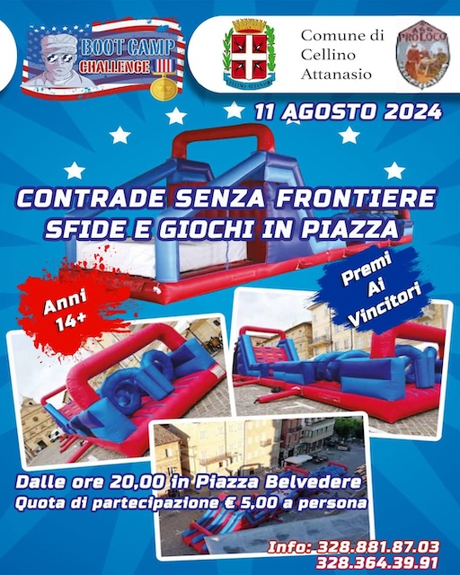 Contrade senza frontiere a Cellino Attanasio giochi e sfide in piazza