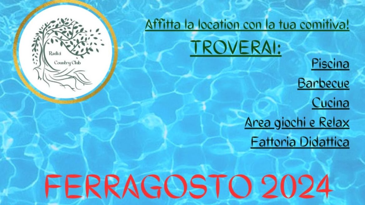 Ferragosto in fattoria a Pescara piscina, barbecue, area giochi