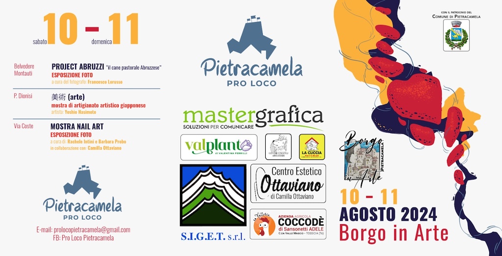 Programma Borgo in Arte 2024 a Pietracamela