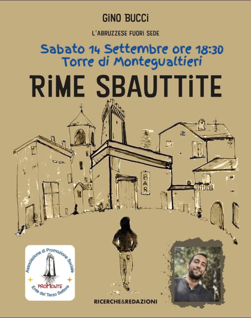A Montegualtieri la presentazione di Rime Sbattite di Gino Bucci L'Abruzzese fuori sede