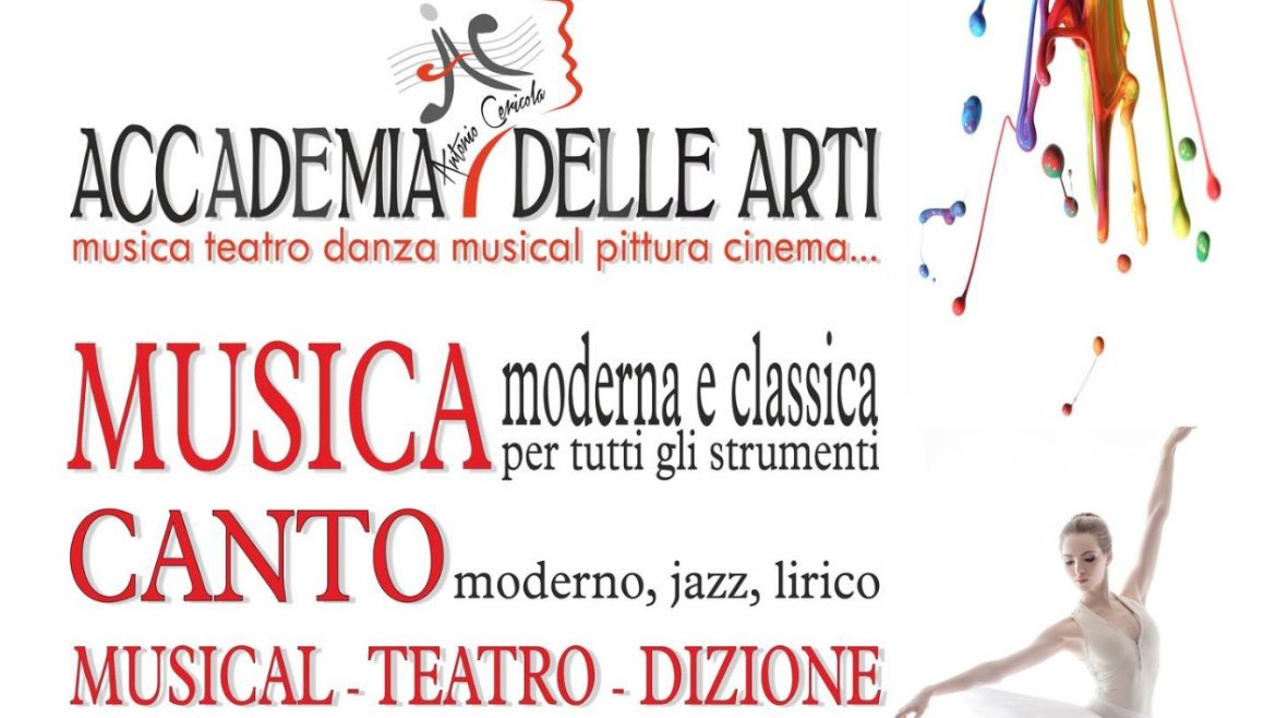 Accademia delle Arti “Antonio Cericola” a Pescara corsi di musica, teatro, canto, danza, disegno