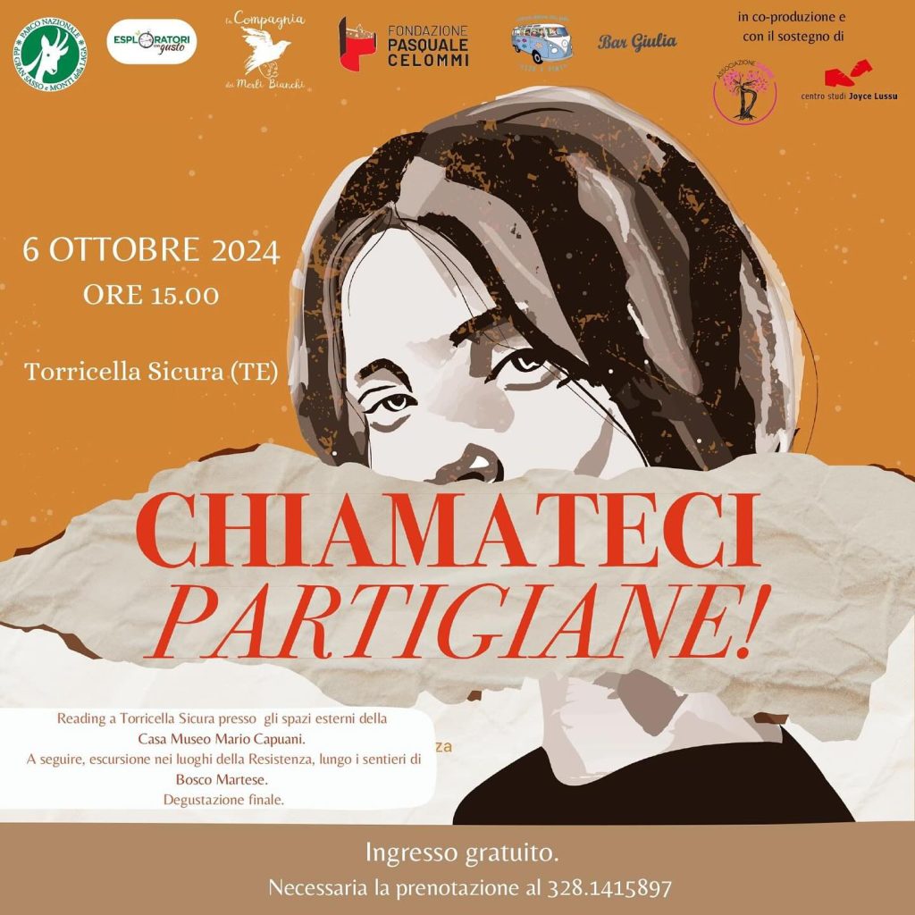 Chiamateci Partigiane reading, escursione e degustazione evento gratuito