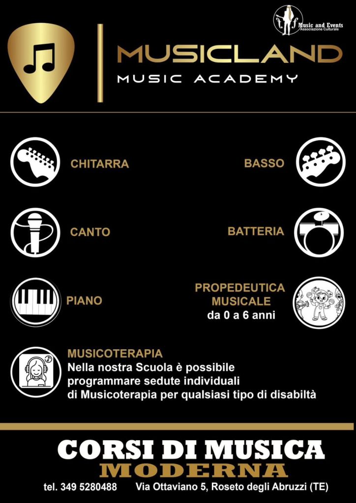 Corsi di musica a Roseto degli Abruzzi da Musicland Open Day