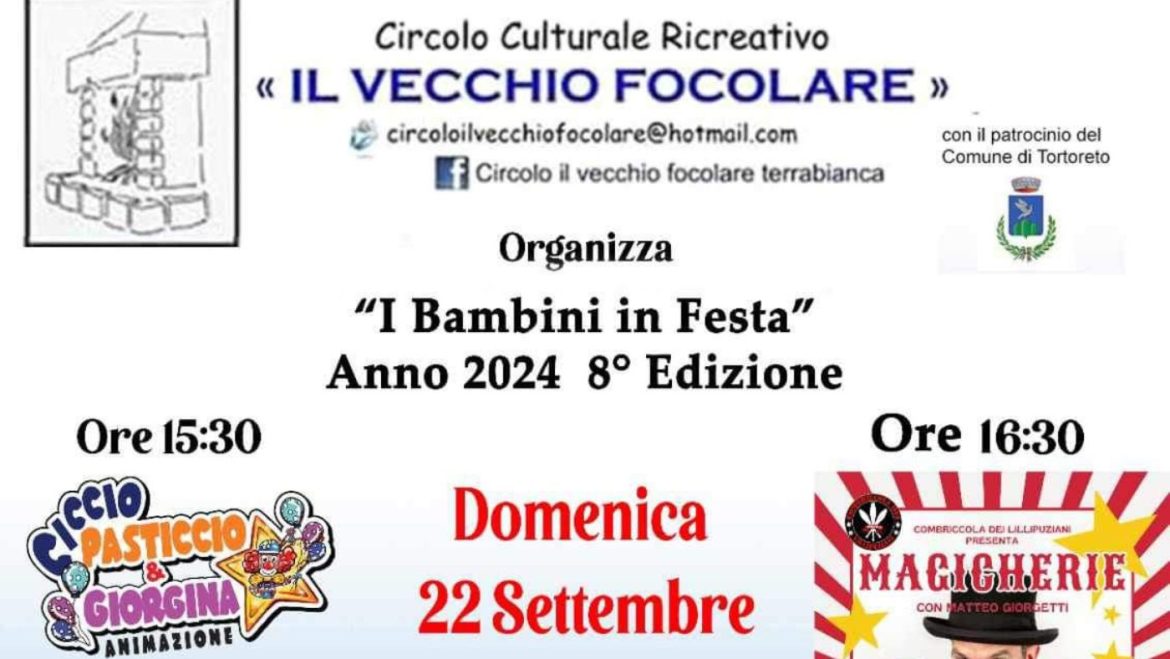I bambini in festa a Tortoreto con animazione, spettacolo e merenda