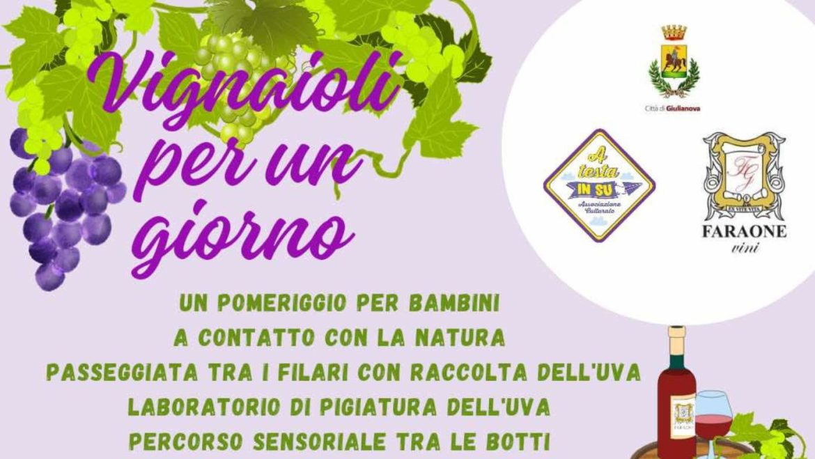 Vignaioli per un giorno a Colleranesco raccolta e pigiatura dell’uva
