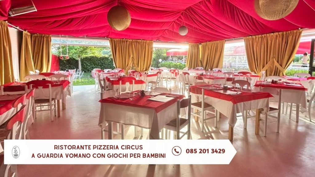 Circus a Guardia Vomano il ristorante pizzeria con giochi per bambini Da qualche mese ha visto la luce un nuovissimo locale a misura di bambini a Guardia Vomano. Ristorante Pizzeria Circus nasce da un'idea di Maura e Cyril, due giovani mamme che ben comprendono le necessità delle famiglie. Uno spazio in cui trascorrere qualche ora in assoluta tranquillità, scambiare due chiacchiere con gli amici mentre i bimbi giocano, mangiando pizza e specialità nostrane e non solo. Perfetto per festeggiare i compleanni o i vostri eventi, con allestimenti festosi che richiamano le tipiche ambientazioni circensi. Circus a Guardia Vomano il ristorante pizzeria con giochi per bambini Una delle richieste che ho ricevuto per la maggiore nel corso degli anni del blog è stata proprio la ricerca di un locale in cui genitori ed amici, potessero mangiare tranquillamente, mentre i bimbi giocano. Ristorante Pizzeria Circus è anche Braceria e Fondue con ampio salone in cui cenare in famiglia o con gli amici e ampie aree dedicate alle attività dei piccoli con giochi adatti ai bimbi di tutte le età, e una grande terrazza esterna con gonfiabile. Biliardino, tavolo per disegnare, libri, giochi interattivi, biliardo, maxi schermo e tanto altro. Il venerdì sera organizza serate in musica con karaoke per aprire il weekend in allegria, gustando ottima pizza, arrosticini e la Fondue, specialità della casa. Il menù del Circus Il ricco menù di Pizzeria Circus offre una vasta scelta con piatti che spaziano dagli antipasti alle focacce speciali, dalle pizze alla braceria, dai contorni al carretto dei gelati, dalla Fondue alle Bombette Pugliesi La Fondue è una specialità svizzera a base di formaggio, una fonduta servita al centro del tavolo che può essere "spizzicata" con pezzi di pane. Anche il menù bambini è ghiotto con possibilità di scegliere tra pizza baby a scelta e cotoletta e patatine fritte, mini calzone alla nutella e bevande a soli 10 euro. Dove si trova Pizzeria Circus si trova in Via delle Marche Nere n. 2 a Guardia Vomano, frazione di Notaresco, in provincia di Teramo. Maggiori informazioni Per maggiori informazioni contattate il numero 085 201 3429. Seguite le pagine social Facebook e Instagram per essere sempre aggiornati. Se il post Circus a Guardia Vomano il ristorante pizzeria con giochi per bambini, vi è piaciuto condividetelo, e se partecipate dite che lo avete letto su Mamma dove mi porti? ************** Per diventare Partner del sito e avere una maggiore visibilità negli eventi e sul blog, contattatemi al numero 3281415897 oppure inviate una mail a contatti@mammadovemiporti.it ***************** Se vi fa piacere ricevere via mail i post di Mamma dove mi porti? iscrivetevi al blog nella sezione ISCRIVITI QUI, è sufficiente lasciare il vostro indirizzo email e confermare nel messaggio che riceverete. ***************** Per ricevere gli aggiornamenti degli eventi via whatsapp scrivetemi al numero 328 1415897 Seguitemi anche su Facebook, Instagram, Twitter Per informazioni, collaborazioni e curiosità scrivetemi pure:  contatti@mammadovemiporti.it Altre info: Chi sono