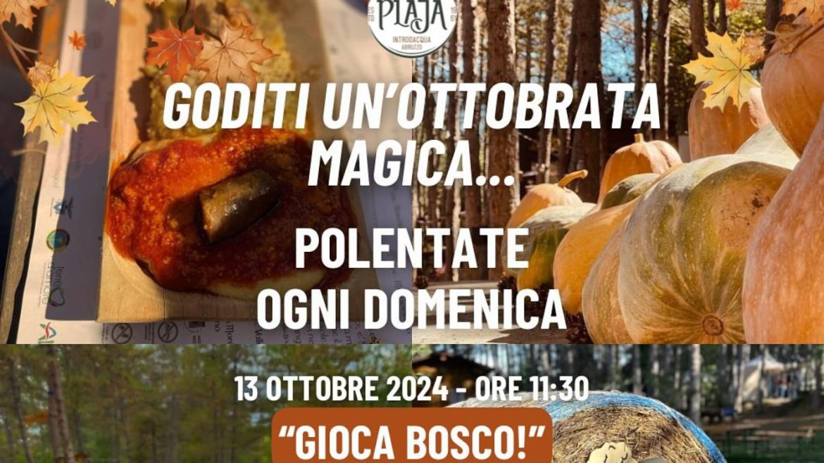 Domenica all’agriturismo Bosco Plaja a Introdacqua tra polenta e giochi per i bimbi