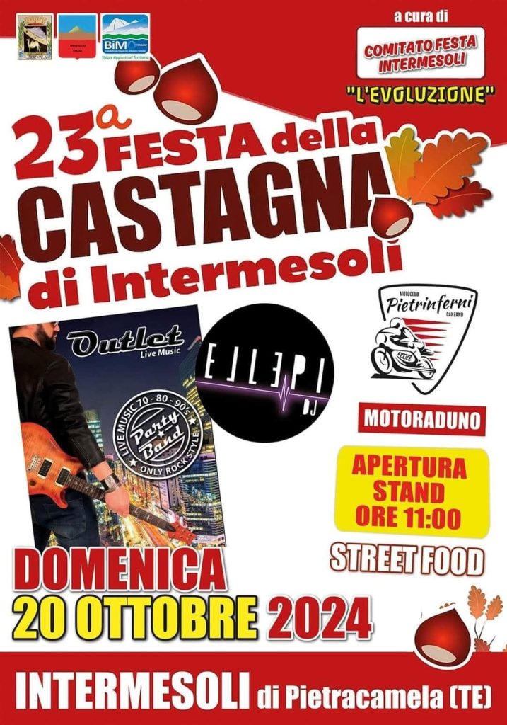 Festa della Castagna 2024 a Intermesoli castagne, musica e motoraduno
