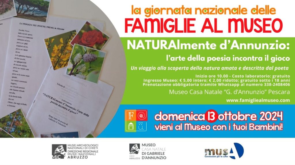 Giornata Nazionale delle Famiglie al Museo Casa Natale di Gabriele D'Annunzio