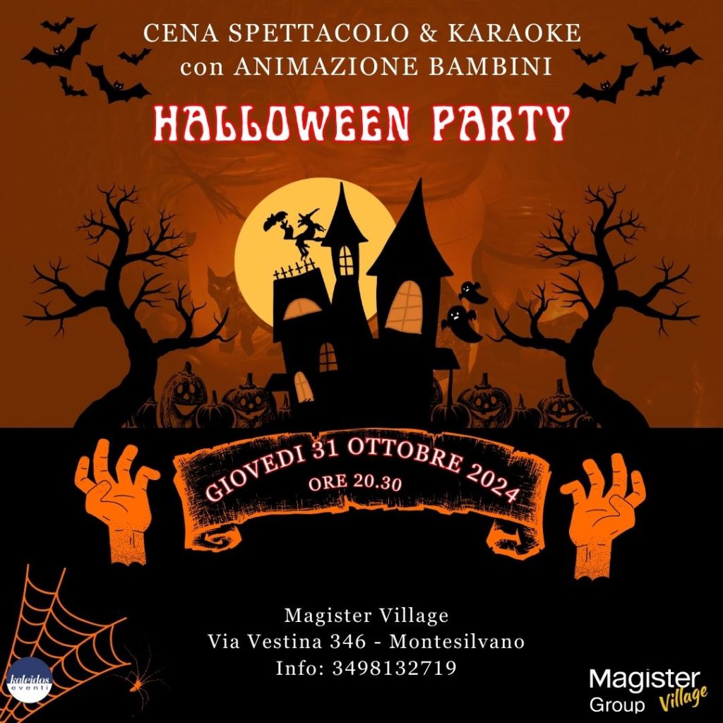 Halloween Party a Montesilvano da Magister Village giochi, animazione, spettacoli per tutti