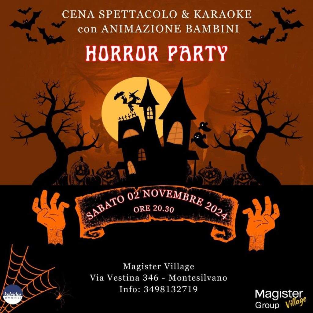 Horror Party a Montesilvano da Magister Village giochi, animazione, spettacoli per tutti