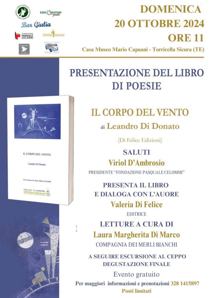 Il Corpo del Vento a Torricella e al Ceppo presentazione libro, escursione e degustazione - evento gratuito