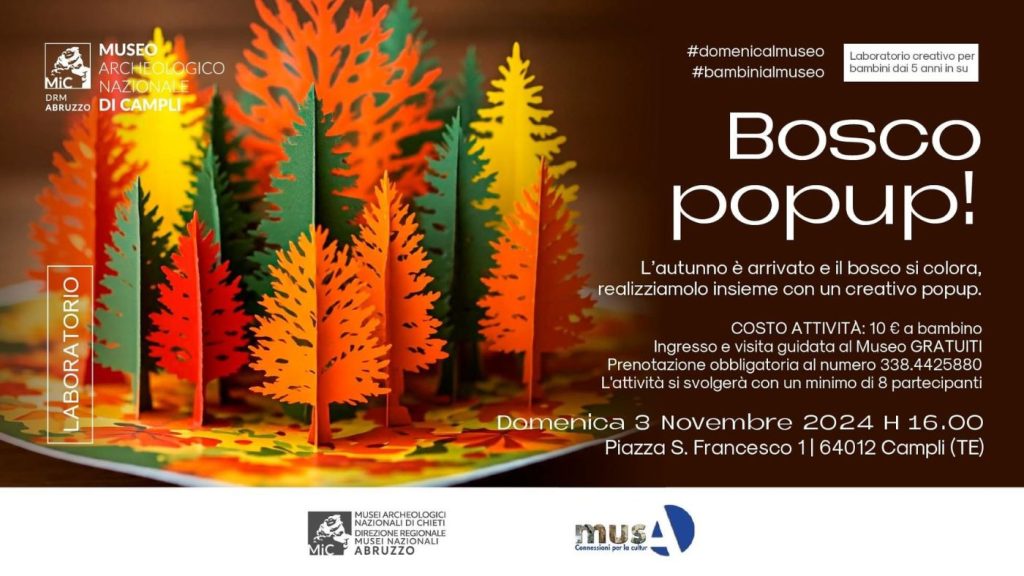 Laboratorio creativo per bambini al Museo di Campli Bosco Popup