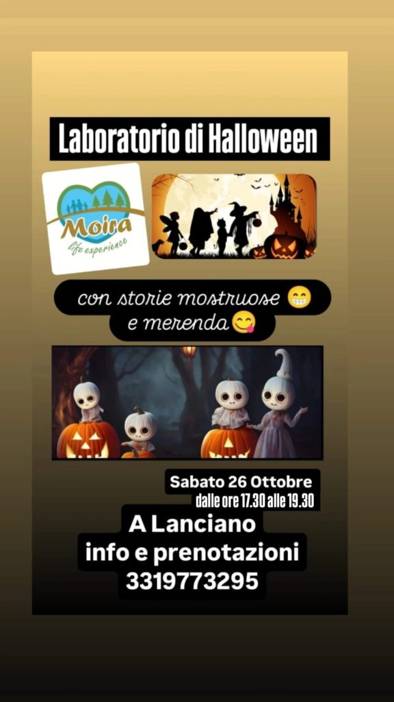Laboratorio di Halloween a Lanciano storie mostruose e merenda