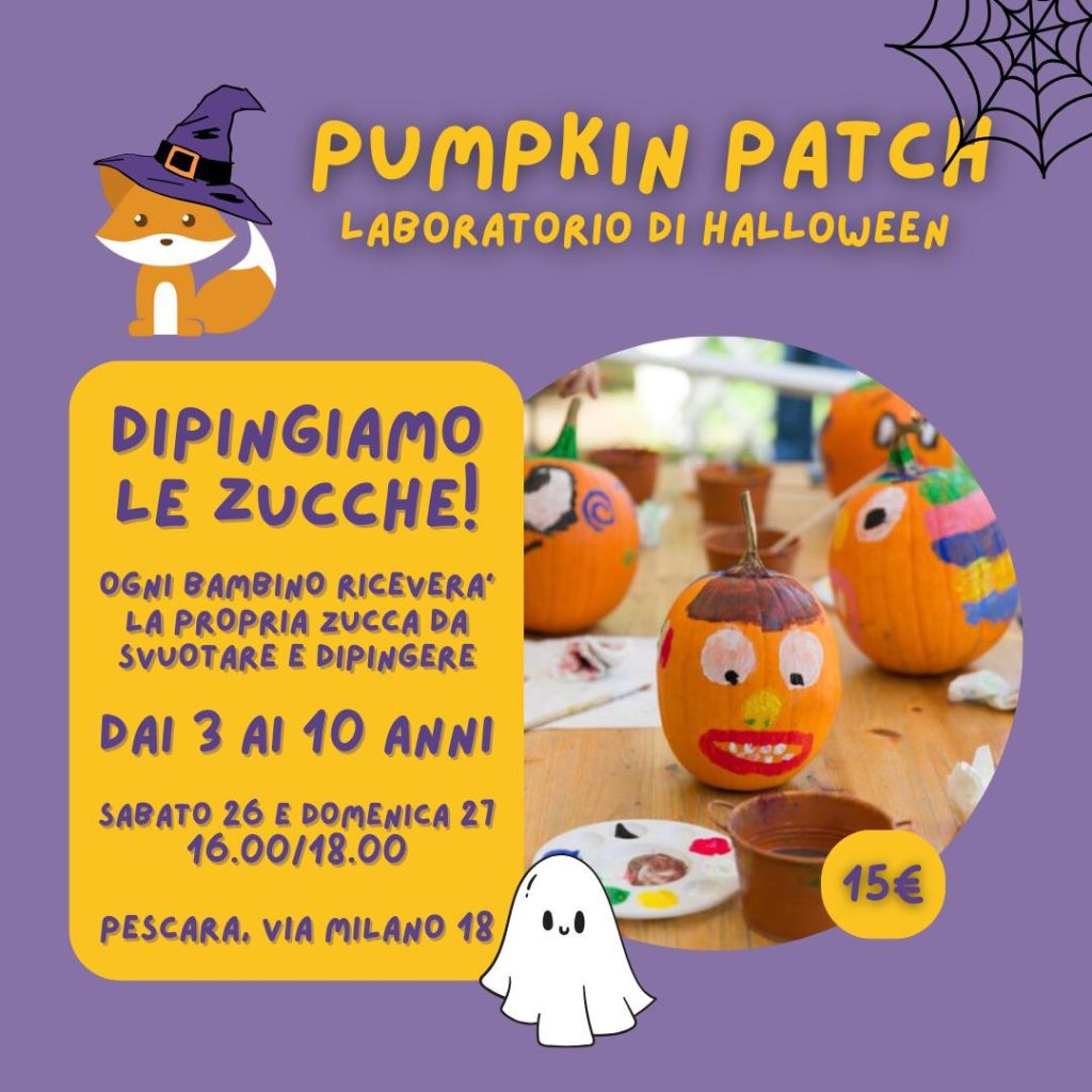 Laboratorio di Halloween a Pescara dipingiamo le zucche