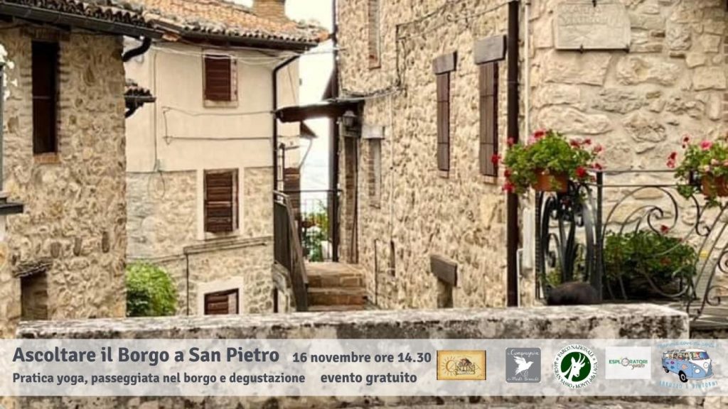 Ascoltare il borgo a Isola del Gran Sasso con yoga e degustazione - gratuito