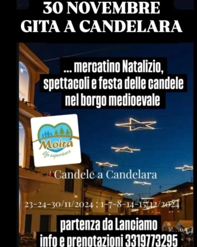 Candele a Candelara gita in pullman da Lanciano