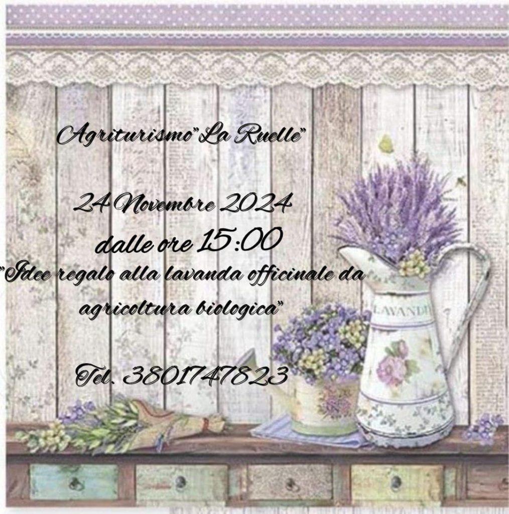 Idee regalo di Natale alla lavanda ad Atessa con buffet di Agriturismo La Ruelle