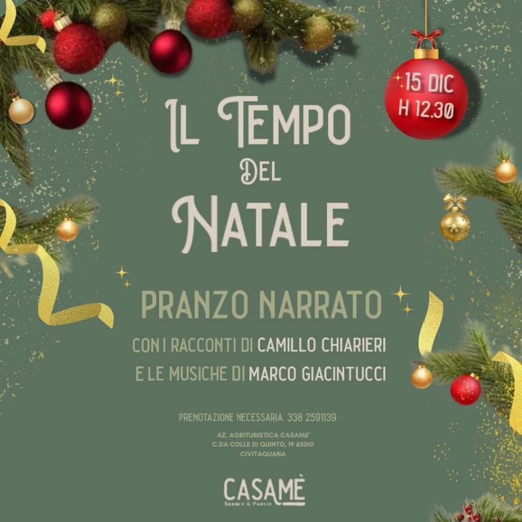 Il tempo del Natale a Civitaquana pranzo narrato da Casame 