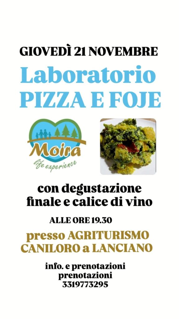 Laboratorio Pizza e Foje a Lanciano da Agriturismo Caniloro
