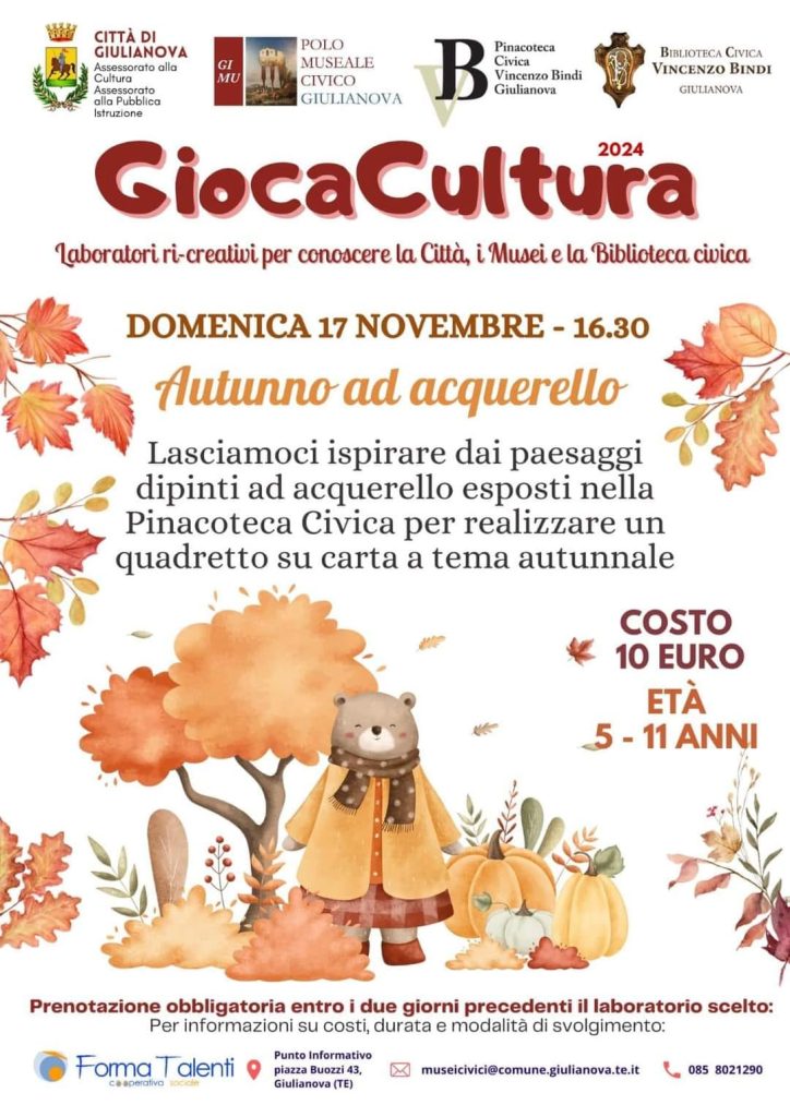 Laboratorio d'Autunno a Giulianova in Pinacoteca Civica