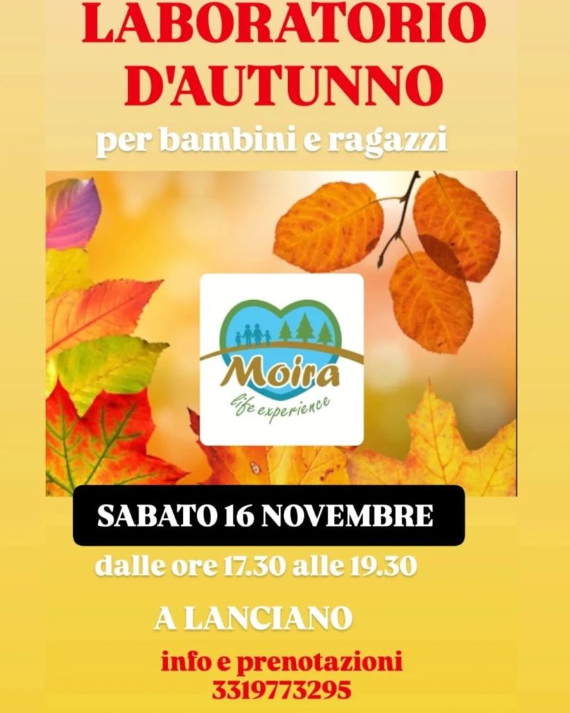 Laboratorio d'autunno a Lanciano di Moira Life Experience