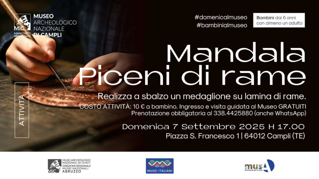 Laboratorio di Mandala piceni di rame a Campli al Museo Archeologico