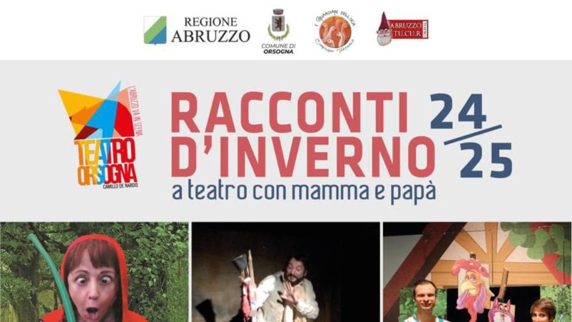 Racconti d’Inverno ad Orsogna a teatro con mamma e papà