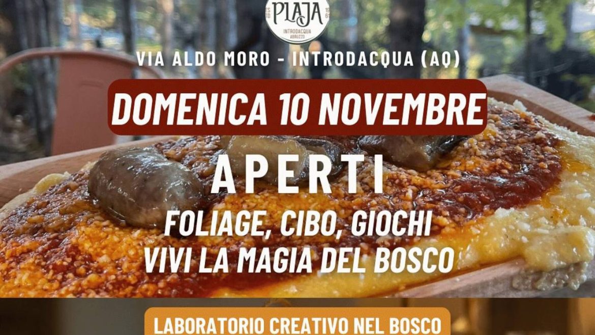 San Martino a Introdacqua con i laboratori e il buon cibo di Bosco Plaja