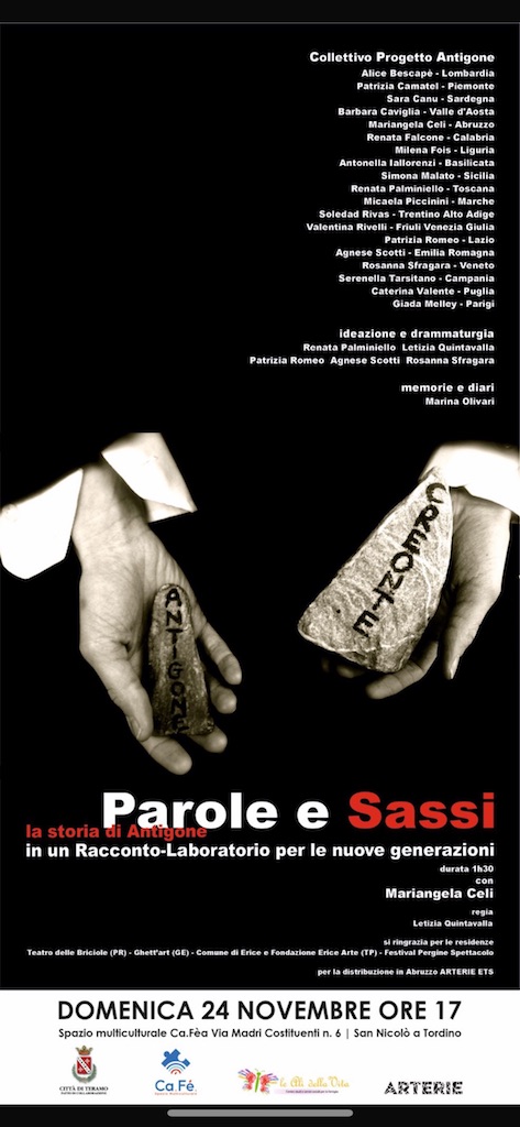 Spettacolo e laboratorio “Parole e Sassi” la Tragedia Greca raccontata ai bambini