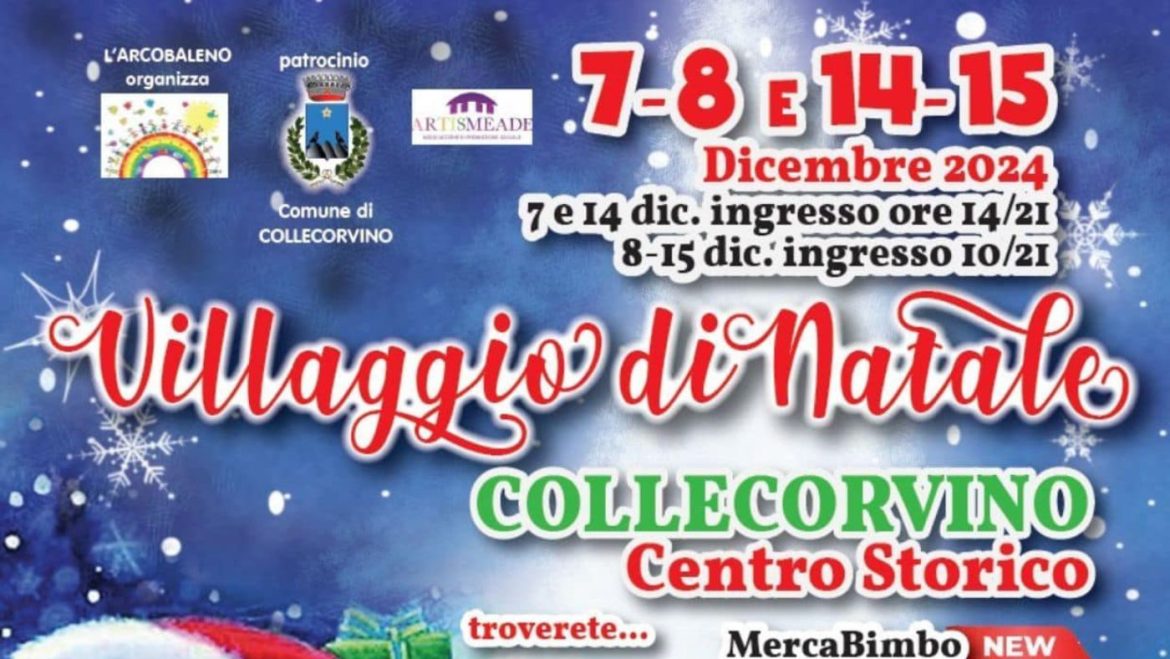 Villaggio di Natale 2024 a Collecorvino Babbo Natale, Elfi, Grinch e la Befana